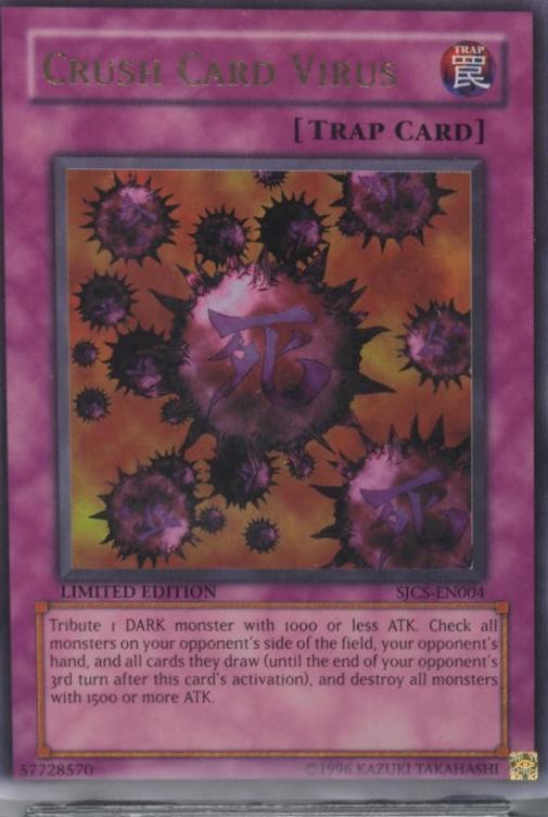 Crush Card Virus SJCS-EN004 Shonen Jump Prize Card - Valued at $3,000 to $5,000